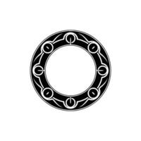 Geometric Ring Ornament Art Deco on White Background vector