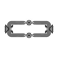 Elegant Deco-Inspired Ornamental Frame on White Background vector