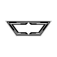 Geometric Template in Black and White, Modern vector