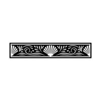 Elegant Decorative Border Shells and Swirls vector