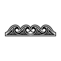 Abstract Wave Pattern Black and White Element vector