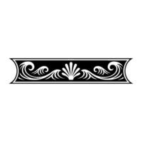 Decorative Black White Scroll Ornament vector