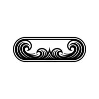 Elegant Decorative Frame with Swirls, Black White vector