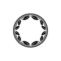 Minimalist Floral Circle Frame, Decorative Border, Illustration vector