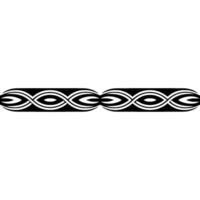Modern Abstract Black and White Ornamental Border vector