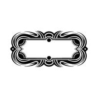 Elegant Black White Ornament Frame for Labels or Elements vector