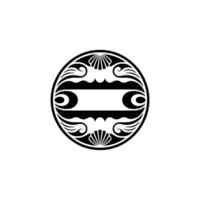 Ornate Art Deco Circular with Blank Space vector