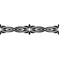 Ornate Black Border Element on White, Decorative , Minimalist vector