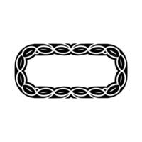 Minimalist Decorative Frame, Black and White, Geometric Pattern vector