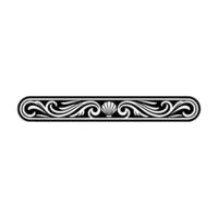 Elegant Sea Shell Ornament Black and White for Decorative Borders vector
