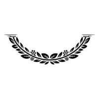 Elegant Laurel Wreath Illustration on White Background vector