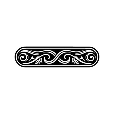 Celtic Ornamentation, Black and White Decorative Border