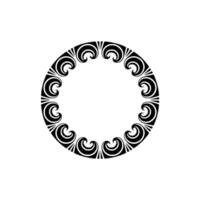 Black and White Circular Ornamental Border vector