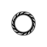 Decorative Circular Frame with Abstract Pattern on White Background vector