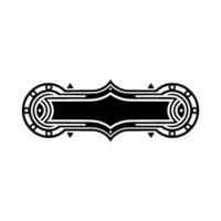 Art Deco Banner in Black and Silver, Geometric Ornament vector