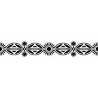 Black and White Tribal Border Geometric Repeating Pattern vector
