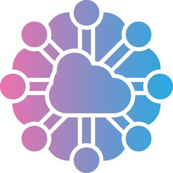 Cloud Computing Virtual Symbol Sketch vector