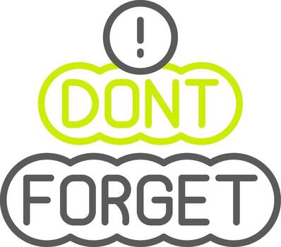 Reminder Bold Interface Object vector