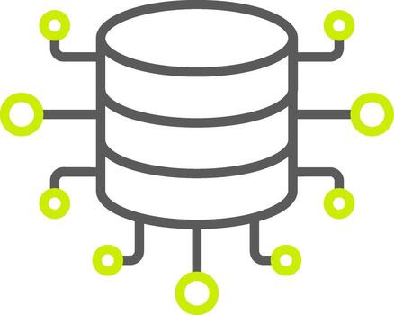 Database Bold Graphic Module vector