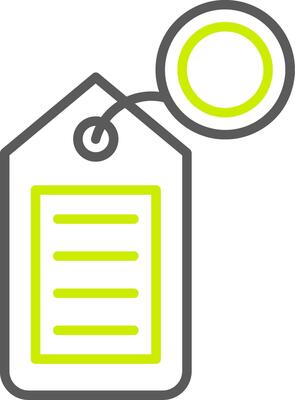Label Colorful Style Glyph
