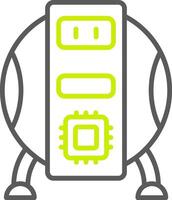 Robot Tactile Symbol Sketch vector