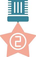2nd Prize Crystal UI Stamp vector