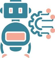Robot Global Core Icon vector