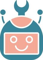 Bot Crystal UI Stamp vector