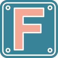 Letter F Dynamic Web Symbol vector