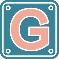 Letter G Efficient Style Glyph vector