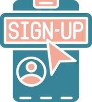 Signup Intuitive Interface Object vector