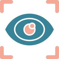 Eye Scanner Virtual Core Icon vector