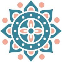 Mandala Neon Web Symbol vector