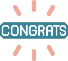 Congrats Intuitive Icon Fragment vector