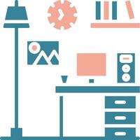Computer Desk Innovative Visual Pattern vector