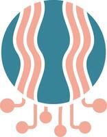 Globalization Tactile Flat Badge vector