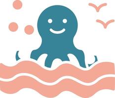 Octopus Futuristic Graphic Module vector