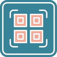 Qr Code Scan Streamlined UI Token vector