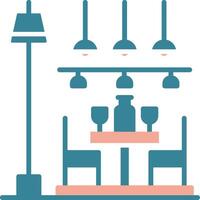 Dining Table Seamless UI Token vector