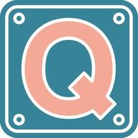 Letter Q Intuitive Symbol Sketch vector
