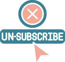 Unsubscribe Intuitive Symbol Sketch vector