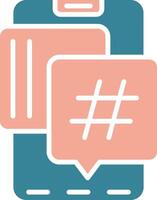Hastag Premium Interface Object vector