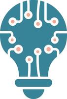 Light Bulb Simplified Line Art vector