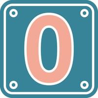 Number Zero Colorful Line Art vector