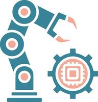Robotic Arm Simplified Tech Element vector