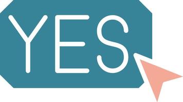 Yes Tactile Symbol Sketch vector