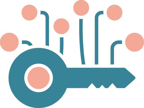 Data Encryption Efficient UI Stamp vector