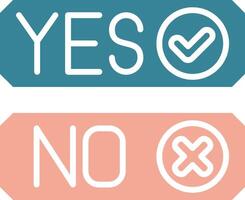 Yes Or No Futuristic Core Icon vector
