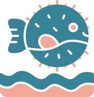 Blowfish Colorful Web Symbol vector