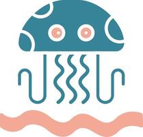 Jellyfish Dynamic Symbol Sketch vector